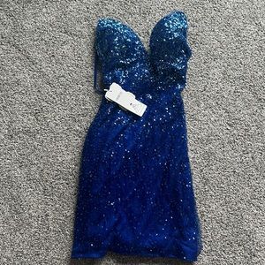 Hebeos dress. Royal blue size xs with tags